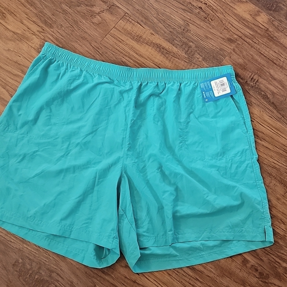 NWT Columbia Teal Blue Sandy River Shorts 3X with pockets